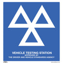 Sealey Worksafe&reg; MOT Testing Station Safety Sign - Aluminium Composite SS51A1