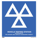 Sealey Worksafe&reg; MOT Testing Station Safety Sign - Rigid Plastic SS51P1