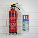 Sealey Worksafe&reg; Powder Fire Extinguisher Safety Sign, Self-Adhesive Vinyl - Pack of 10 SS52V10