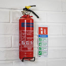 Sealey Worksafe&reg; Powder Fire Extinguisher Safety Sign, Self-Adhesive Vinyl - Pack of 10 SS52V10