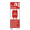 Sealey Worksafe&reg; Fire Blanket Safety Sign, Self-Adhesive Vinyl - Pack of 10 SS53V10