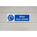 Sealey Worksafe&reg; Wear Face Shield Safety Sign, Rigid Plastic - Pack of 10 SS55P10