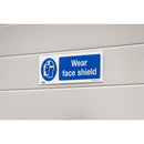 Sealey Worksafe&reg; Wear Face Shield Safety Sign, Rigid Plastic - Pack of 10 SS55P10