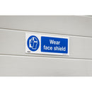 Sealey Worksafe&reg; Wear Face Shield Safety Sign, Rigid Plastic - Pack of 10 SS55P10