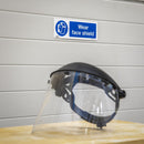 Sealey Worksafe&reg; Wear Face Shield Safety Sign, Rigid Plastic - Pack of 10 SS55P10