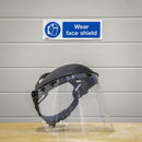 Sealey Worksafe&reg; Wear Face Shield Safety Sign, Self-Adhesive Vinyl - Pack of 10 SS55V10
