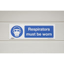 Sealey Worksafe&reg; Respirators Must Be Worn Safety Sign, Rigid Plastic - Pack of 10 SS56P10