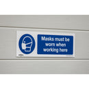 Sealey Worksafe&reg; Masks Must Be Worn Safety Sign, Self-Adhesive Vinyl - Pack of 10 SS57V10