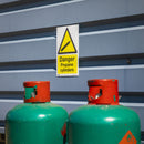 Sealey Worksafe&reg; Danger Propane Cylinders Safety Sign, Rigid Plastic - Pack of 10 SS62P10