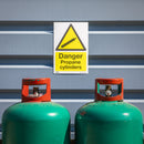 Sealey Worksafe&reg; Danger Propane Cylinders Safety Sign - Self-Adhesive Vinyl SS62V10