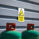 Sealey Worksafe&reg; Danger Propane Cylinders Safety Sign - Self-Adhesive Vinyl SS62V10