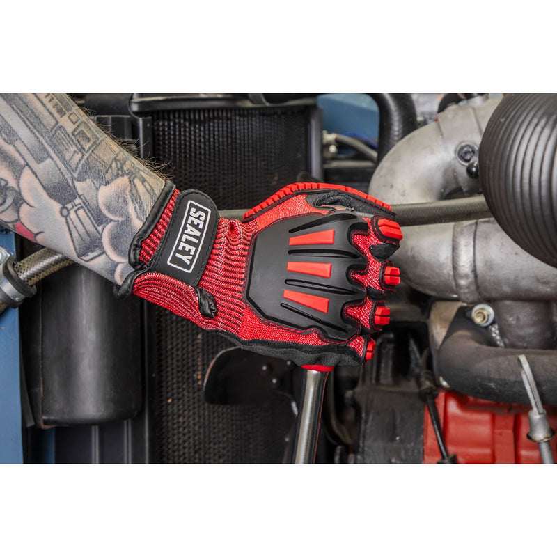 Cut & Impact Resistant Gloves - Large - Pair