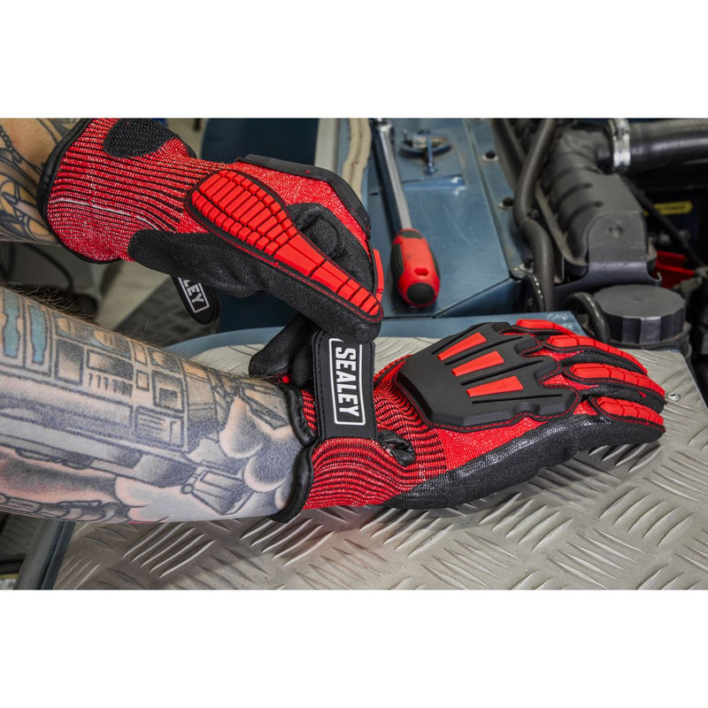 Cut & Impact Resistant Gloves - Large - Pair