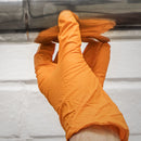 Sealey Diamond Grip Extra-Thick Nitrile Powder-Free Gloves, Orange, Large - Pack of 50 SSP56L