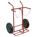 Sealey Double Gas Cylinder Trolley with Pneumatic Tyres ST28P