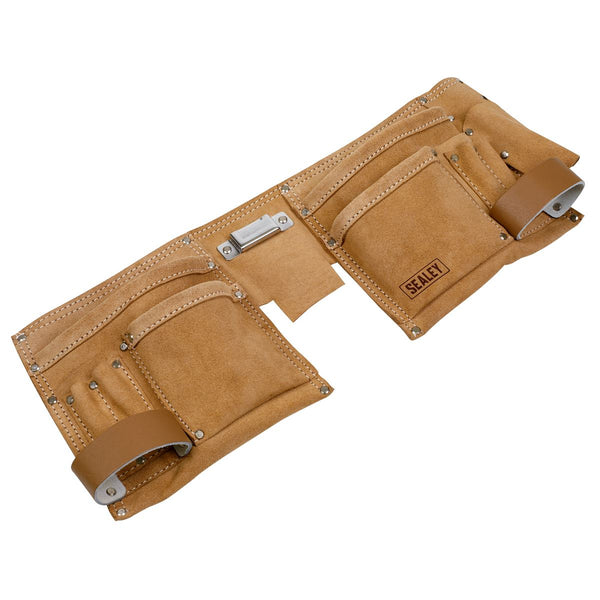 Double Pouch Leather Tool Belt