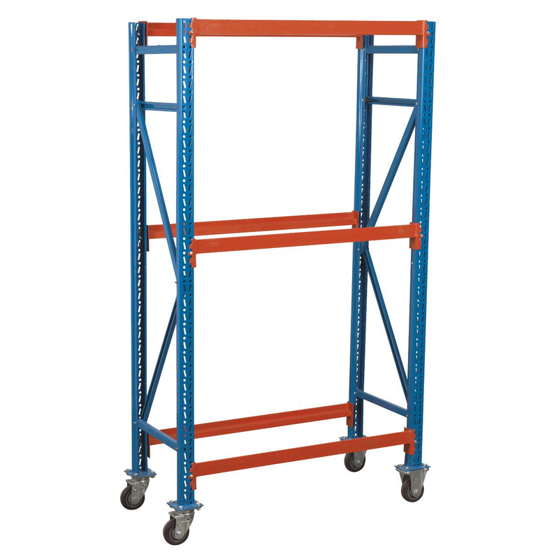 2-Level Mobile Tyre Rack 200kg Capacity Per Level