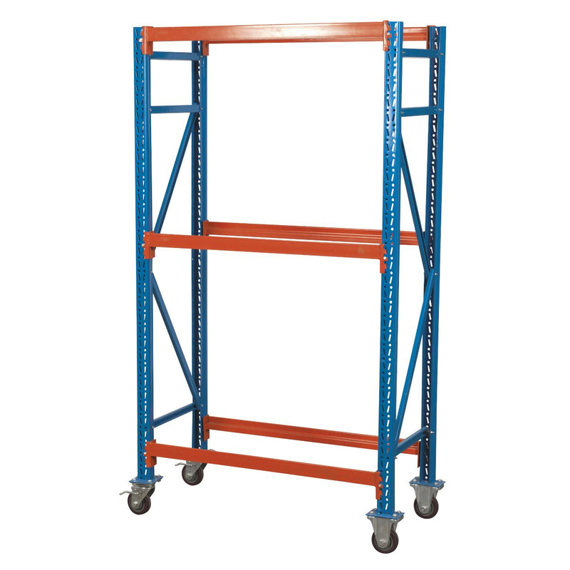 2-Level Mobile Tyre Rack 200kg Capacity Per Level