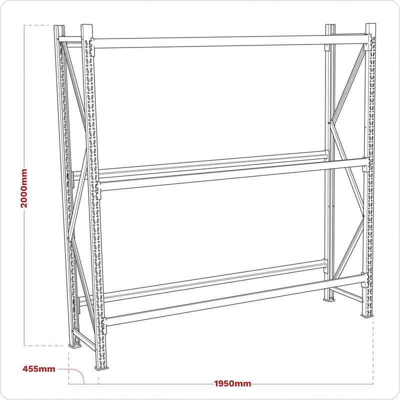 2-Level Tyre Rack 200kg Capacity Per Level