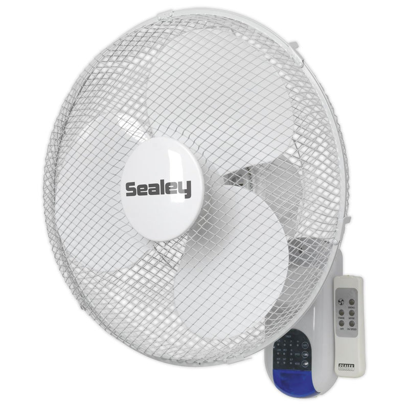 Sealey 3-Speed Wall Fan with Remote Control 16" 230V SWF16WR