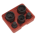 Sealey Impact Hub Socket & Socket Bit Set 1/2"Sq Drive 12-Point 5pc SX053
