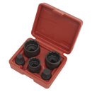 Sealey Impact Hub Socket & Socket Bit Set 1/2"Sq Drive 12-Point 5pc SX053