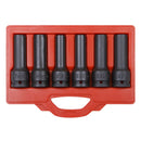 Sealey Impact & TRX-Star* Female Deep Socket Set 3/4"Sq Drive 12-Point 6pc SX099