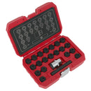 Sealey Locking Wheel Nut Key Set for VAG 22pc SX220