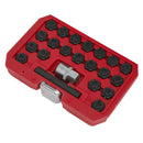 Sealey Locking Wheel Nut Key Set for VAG 22pc SX220