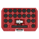 Sealey Locking Wheel Nut Key Set for VAG 22pc SX220
