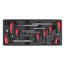 Sealey Premier T-Handle Ball-End Hex Key Set with Tool Tray 8pc TBT06