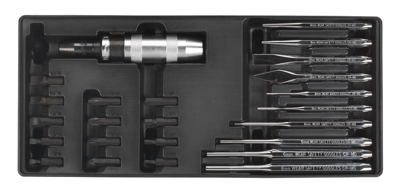 Tool Tray with Punch & Impact Driver Set 25pc