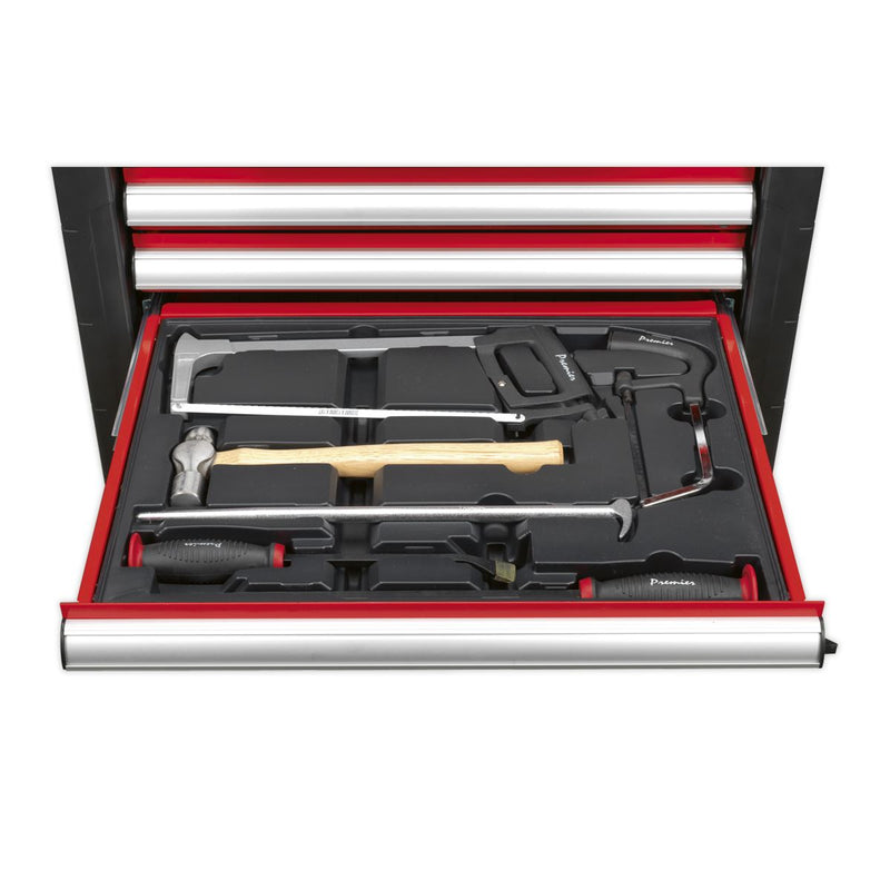 Tool Tray with Pry Bar, Hammer & Hacksaw Set 6pc