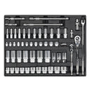 Sealey Premier Socket Set with Tool Tray 3/8" & 1/2"Sq Drive 55pc TBT31