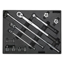Sealey Premier Ratchet, Torque Wrench, Breaker Bar & Socket Adaptor Set with Tool Tray 13pc TBT32