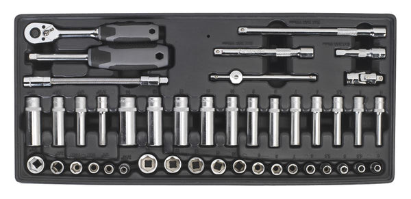 Sealey Tool Tray with Socket Set 43pc 1/4"Sq Drive TBT33