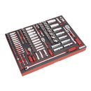Sealey Premier Platinum Socket Set with Tool Tray 1/4", 3/8" & 1/2"Sq Drive 91pc TBTP02