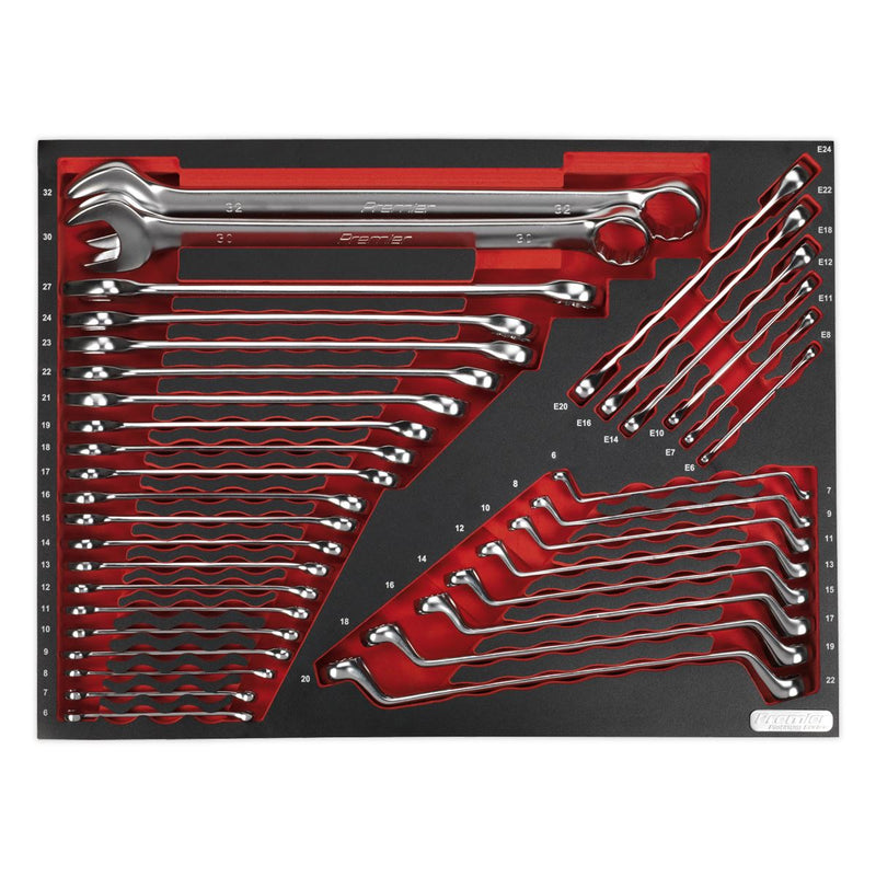 Tool Tray with Spanner Set 35pc