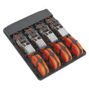 Sealey Ratchet Straps Polyester Webbing with S-Hooks 25mm x 4m 500kg Breaking Strength - 2 Pairs TD0540S4