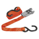 Sealey Ratchet Strap Polyester Webbing with S-Hook 25mm x 4.5m 800kg Breaking Strength TD0845S