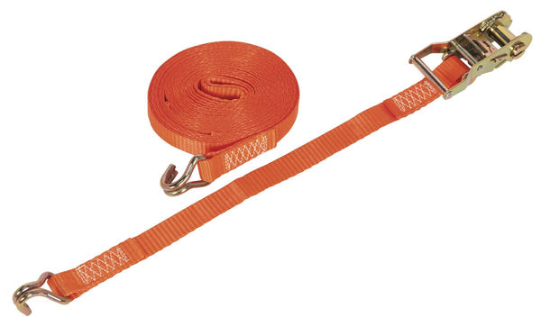 Ratchet Strap 25mm x 6m Polyester Webbing 1500kg Breaking Strength