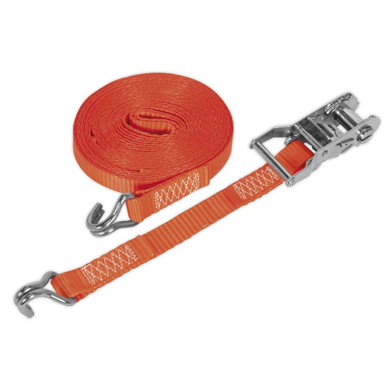 Ratchet Strap 25mm x 6m Polyester Webbing 1500kg Breaking Strength