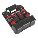Sealey Ratchet Strap Polyester Webbing with S-Hooks 25mm x 4m 800kg Breaking Strength - 2 Pairs TD484SD