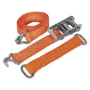 Sealey Steel Wheel Car Transporter Ratchet Strap 50mm x 3m 4500kg Breaking Strength TDRWS