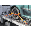 Sealey Steel Wheel Car Transporter Ratchet Strap 50mm x 3m 4500kg Breaking Strength TDRWS