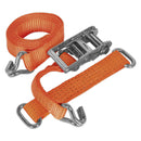 Sealey Steel Wheel Car Transporter Ratchet Strap 50mm x 3m 4500kg Breaking Strength TDRWS