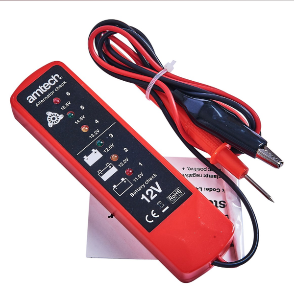 BATTERY & ALTERNATOR TESTER 6 LED TEST CAR VAN 12V DIAGNOSTIC CARAVAN TOOL L4300