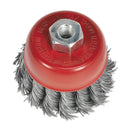 Sealey Twist Knot Wire Cup Brush �65mm M10 x 1.25mm TKCB652