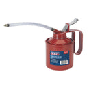 Sealey Oil Can With Flexible Spout 500ml Thumb-Operated Lever Metal TP05