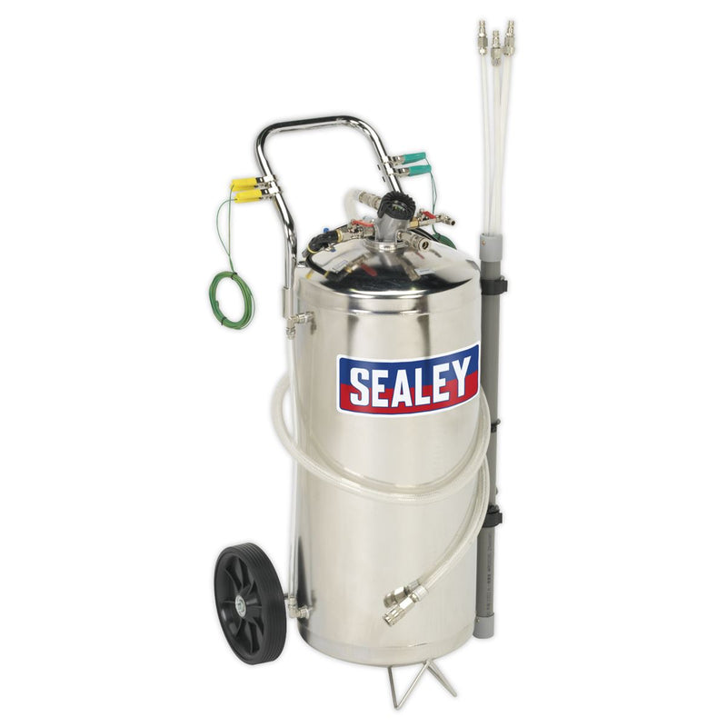 Air Operated Fuel Drainer 40L Stainless Steel